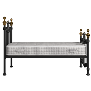 Camolin iron/metal bed in black with Juno mattress - Thumbnail