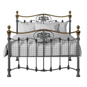 Camolin iron/metal bed in pewter - Thumbnail