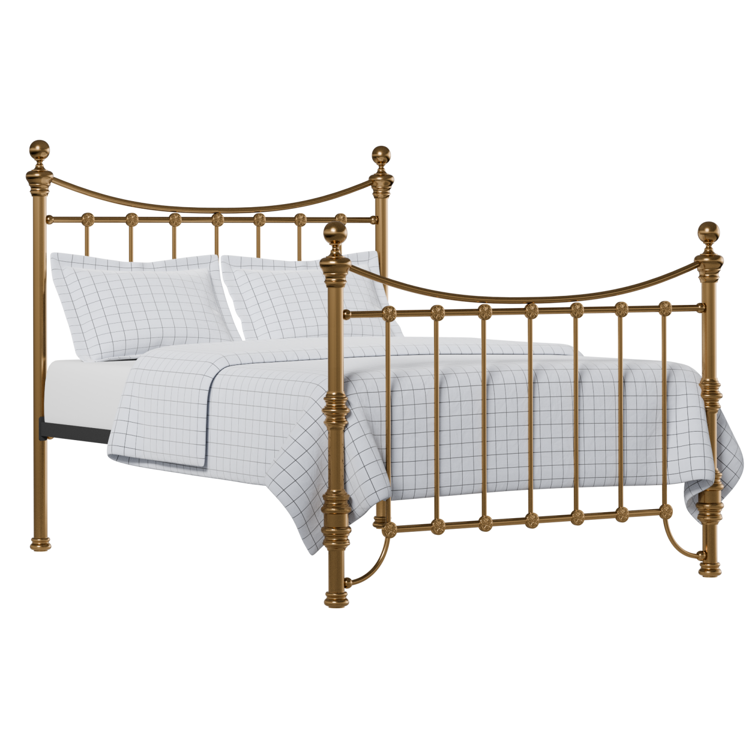 Arran brass bed with Juno mattress