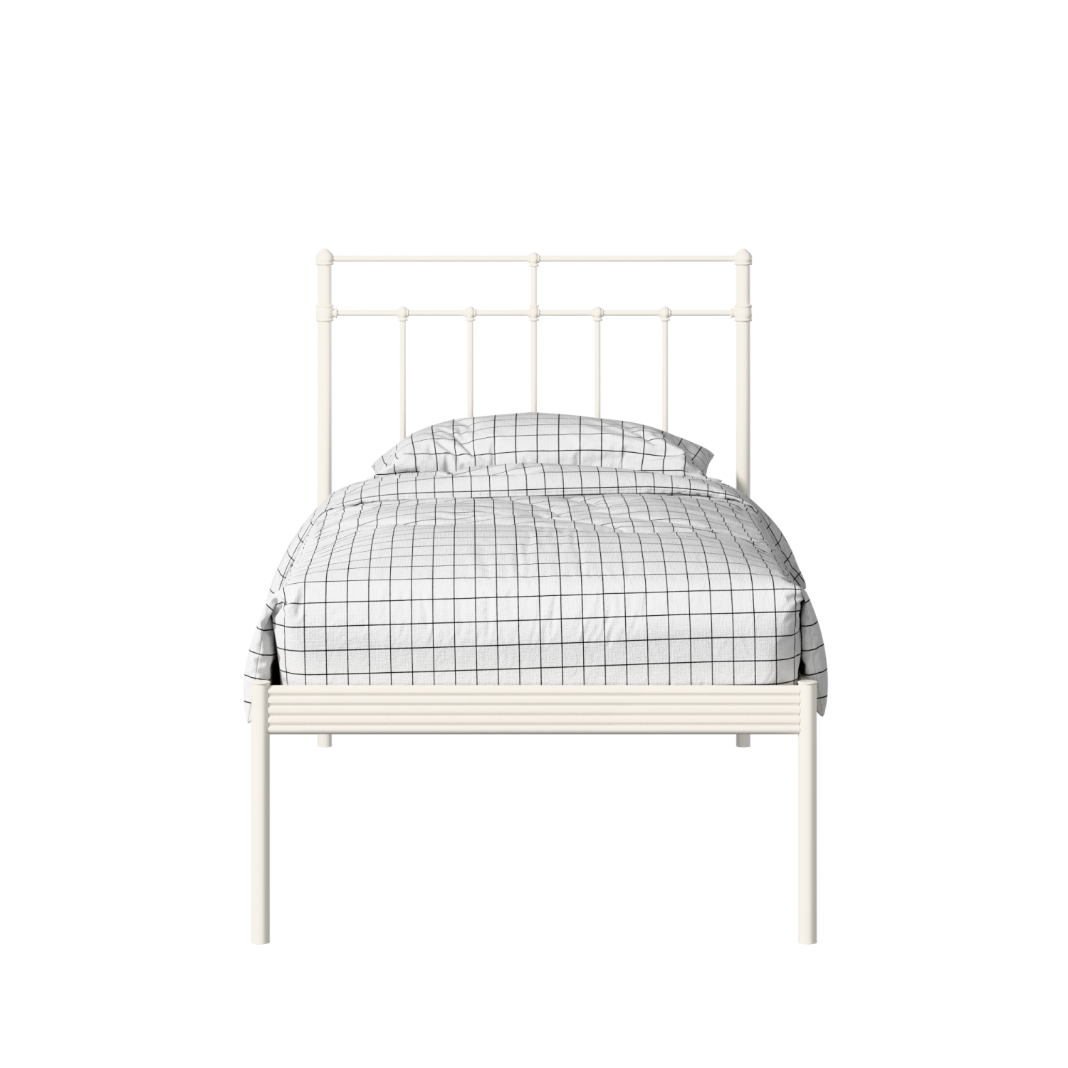Richmond iron/metal single bed in ivory