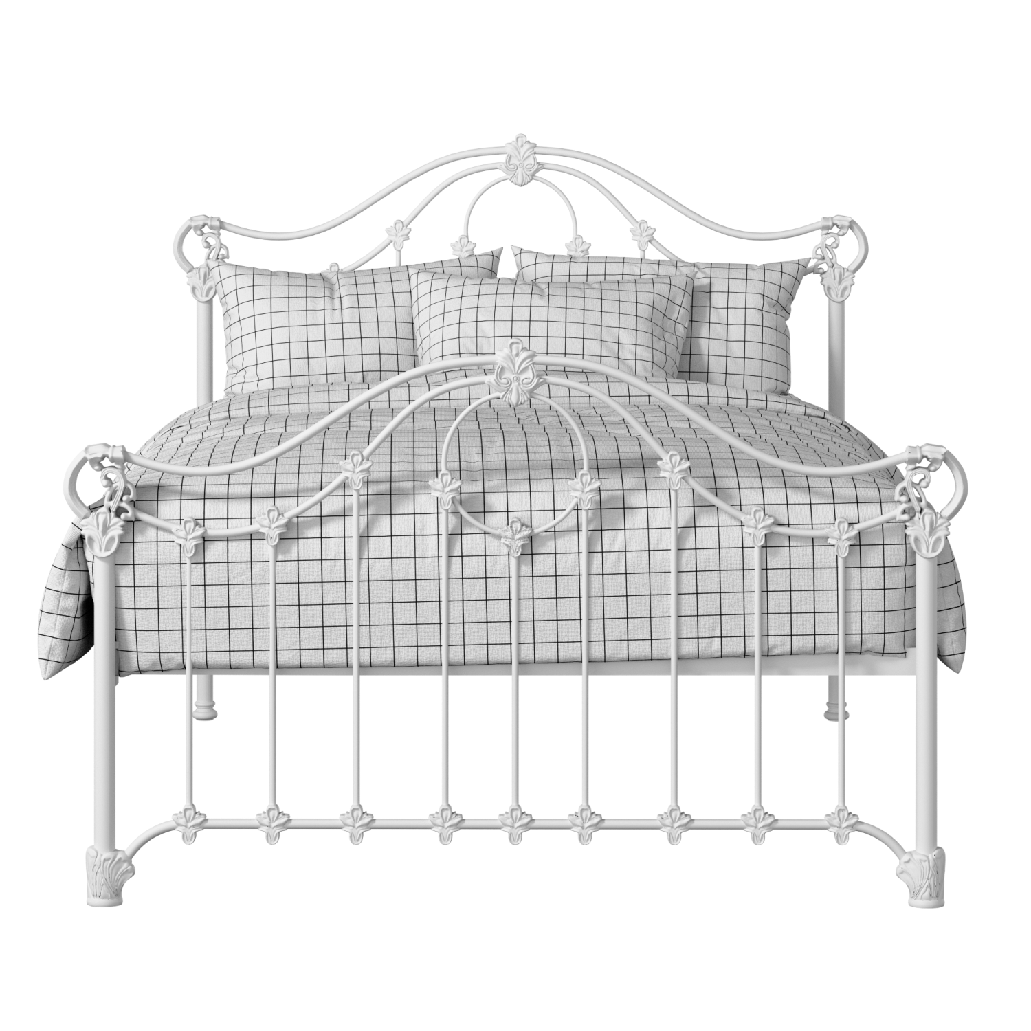 Alva iron/metal bed in white