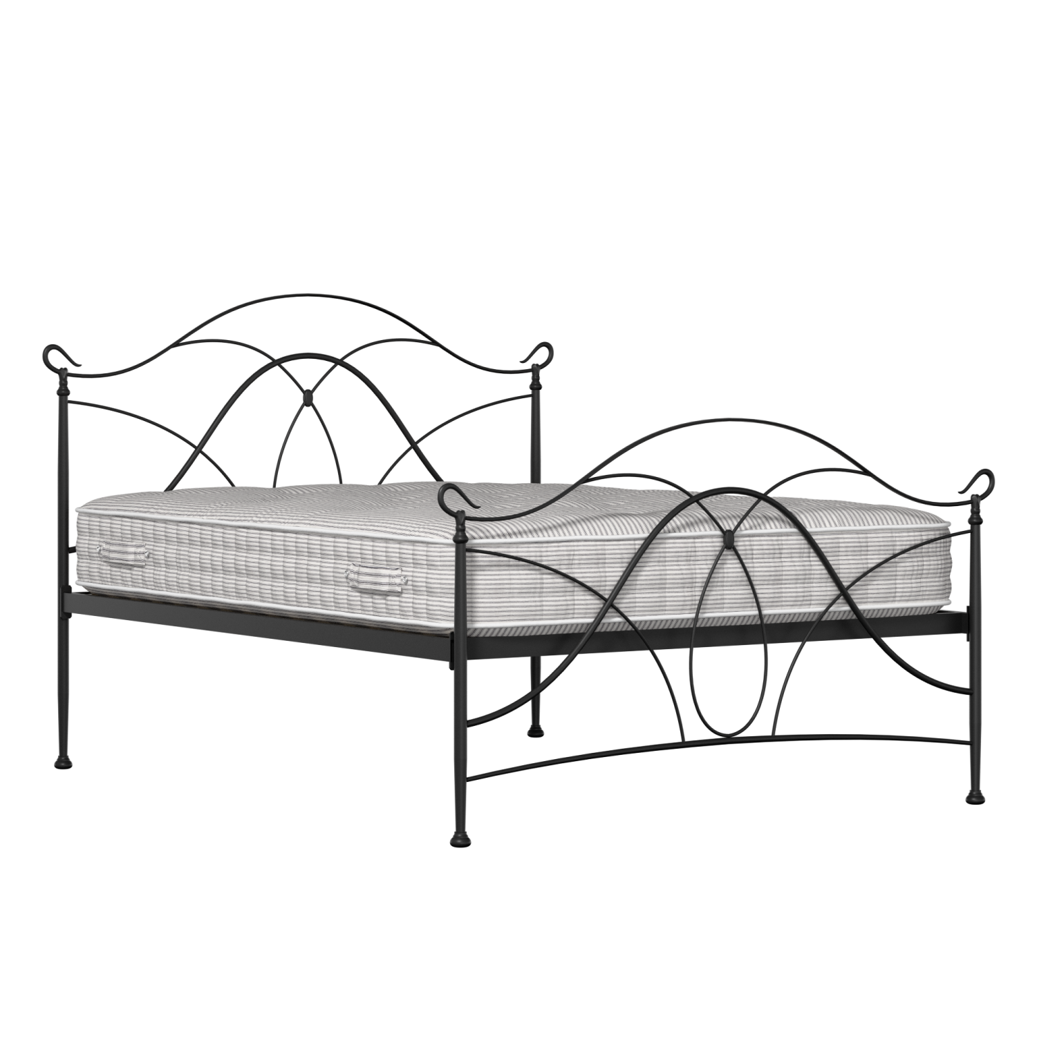 Ardo metallbett in schwarz mit Juno matratze