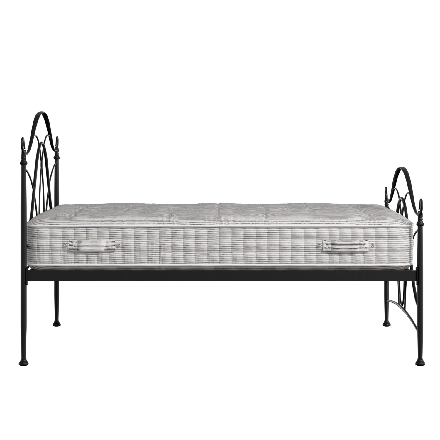 Ardo metallbett in schwarz mit Juno matratze