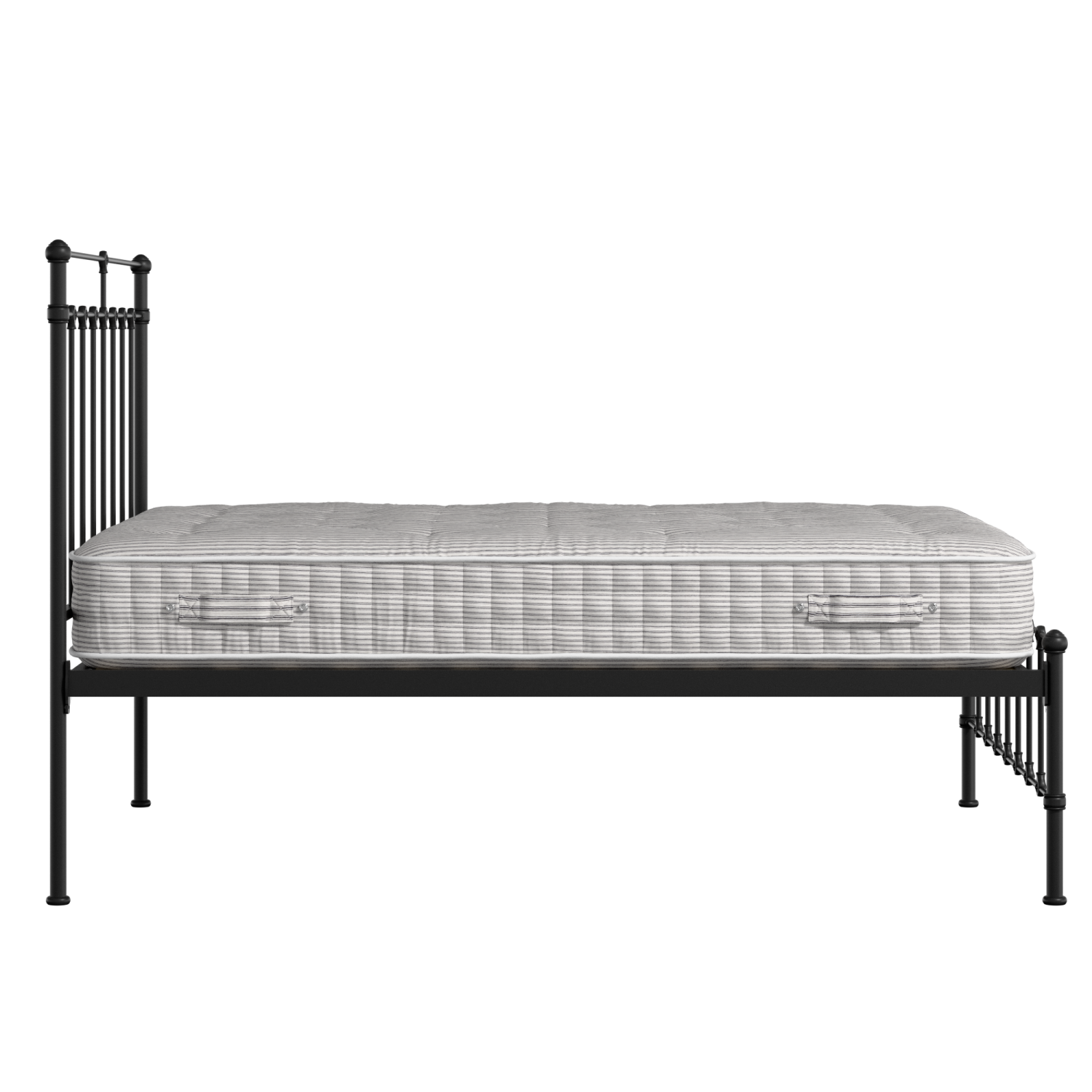Ashley iron/metal bed in black with Juno mattress