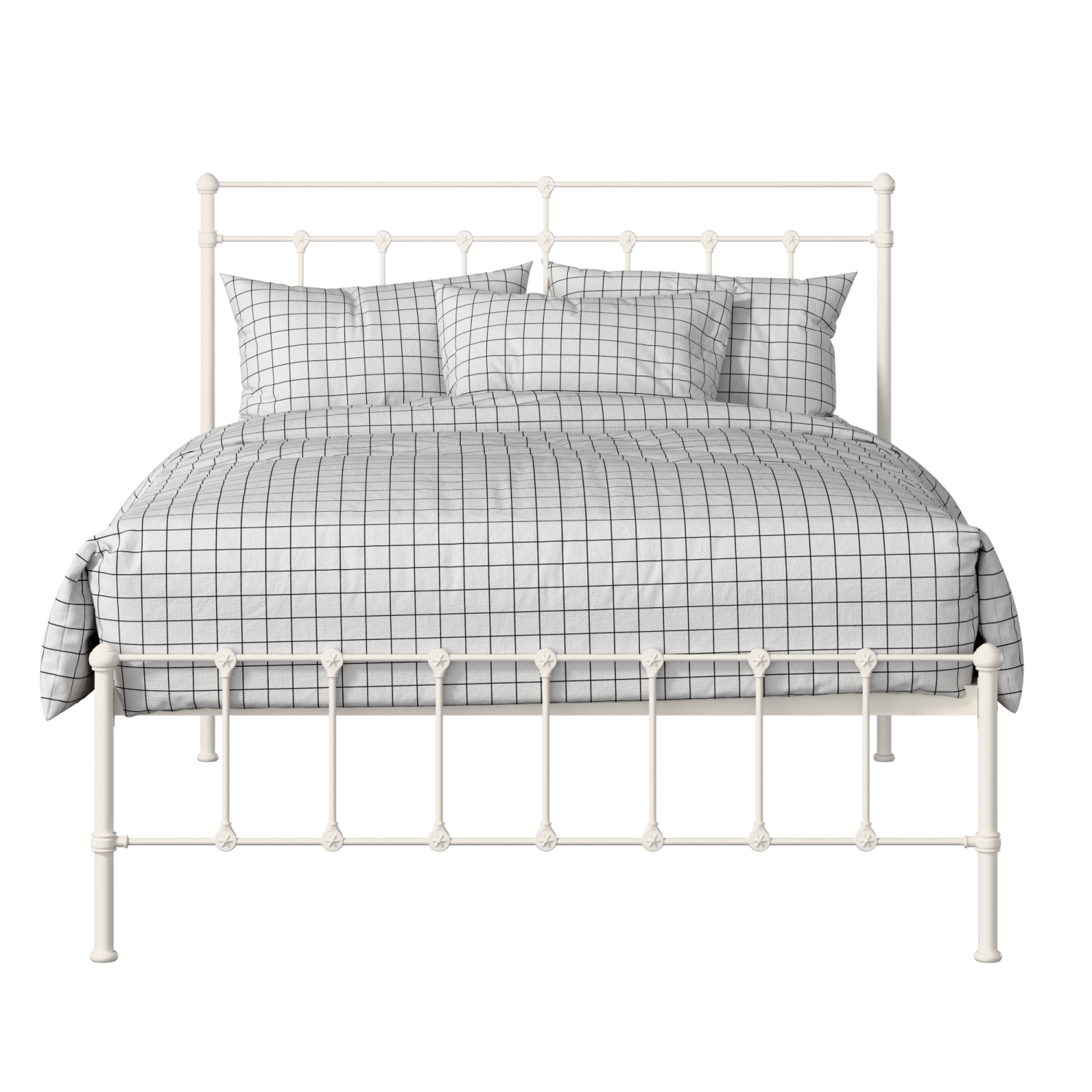 Ashley iron/metal bed in ivory