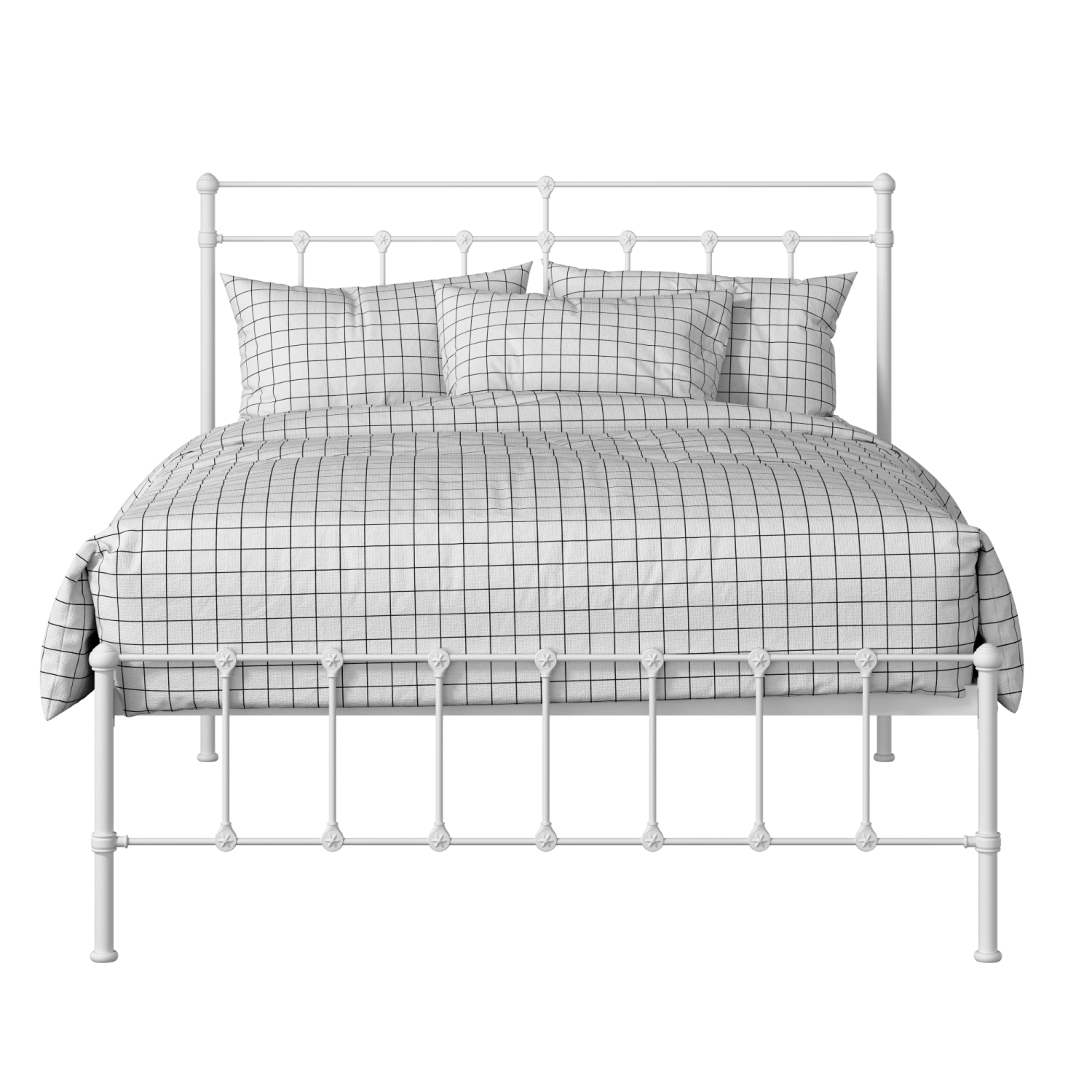 Ashley iron/metal bed in white