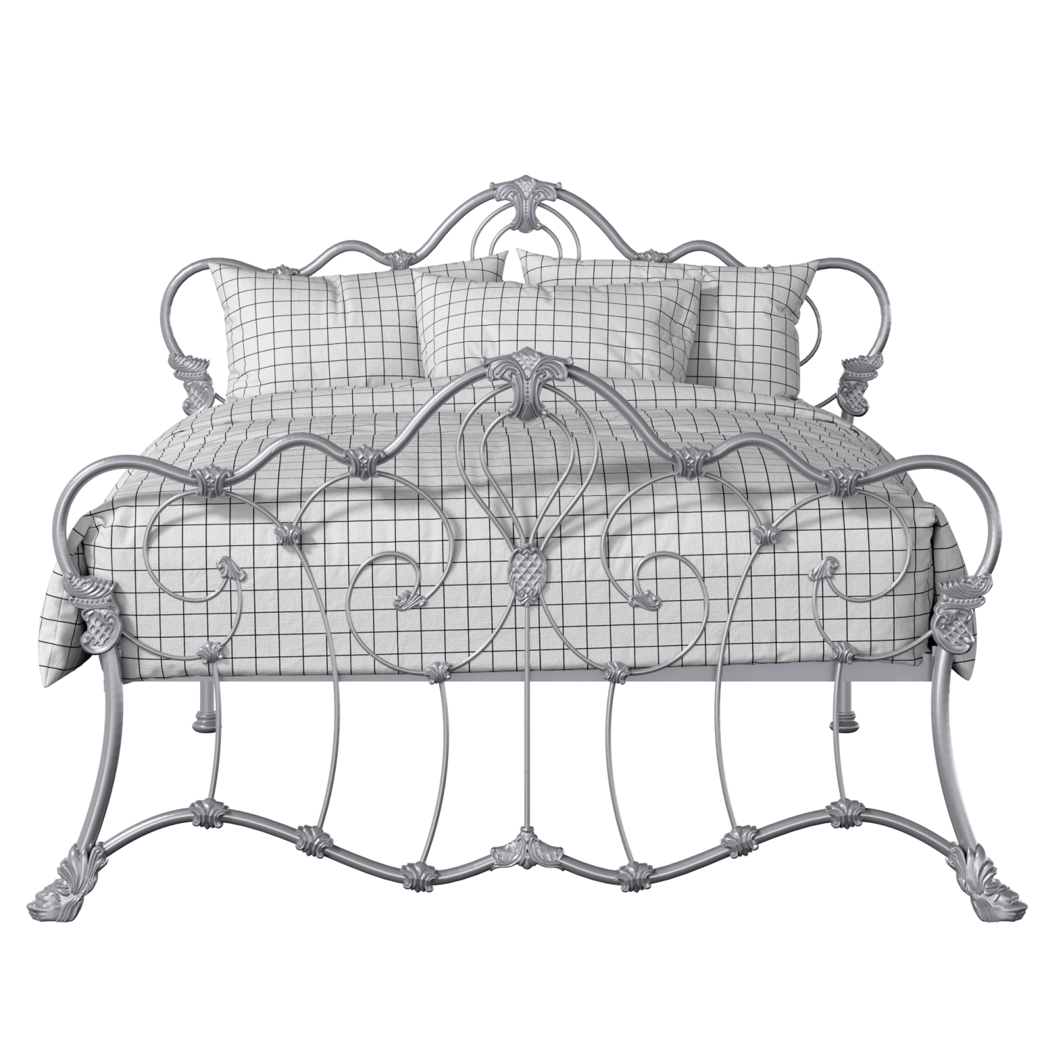 Athalone iron/metal bed in silver