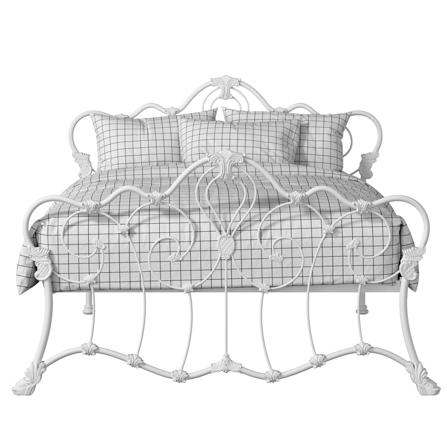 Athalone iron/metal bed in white