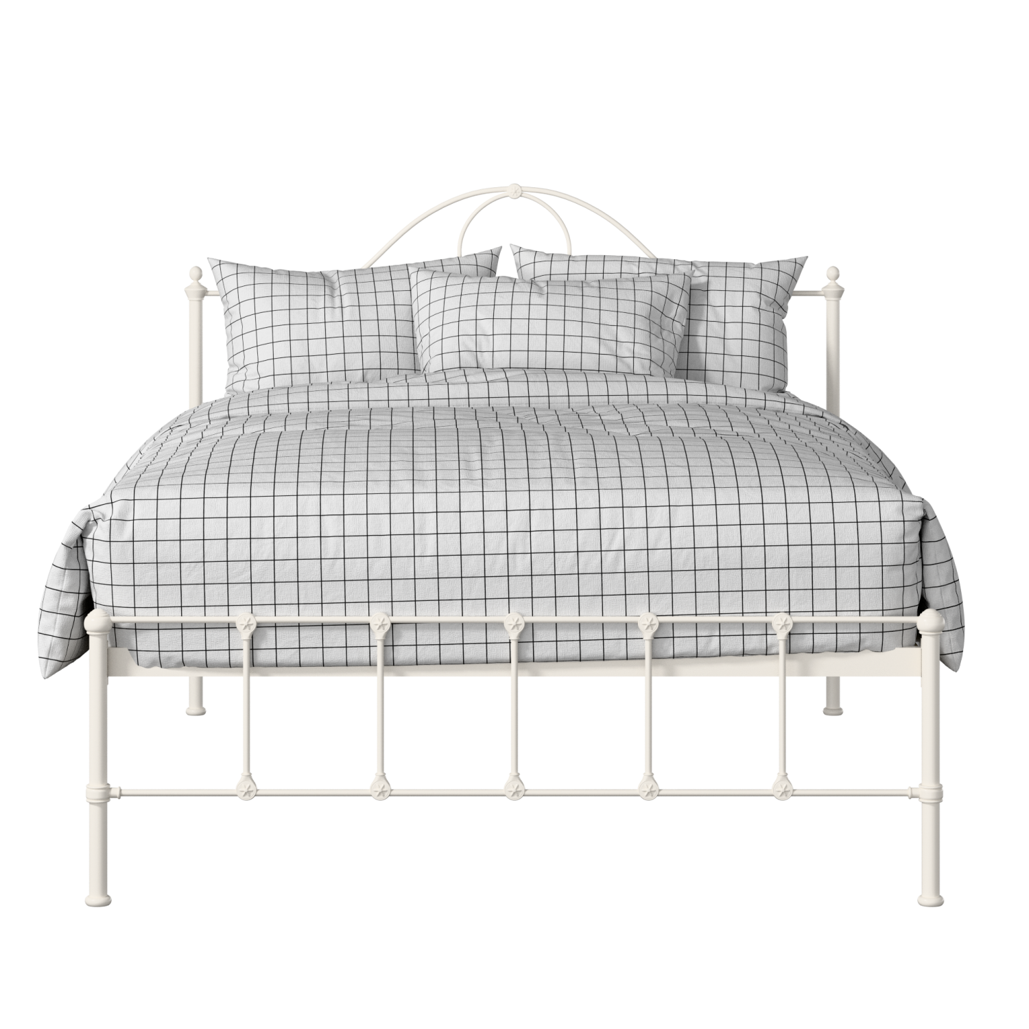 Athena cama de metal en crema