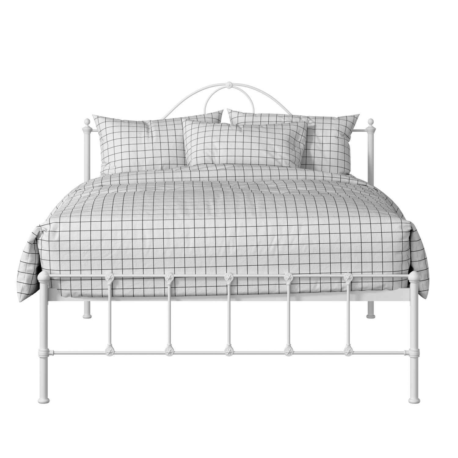 Athena cama de metal en blanco