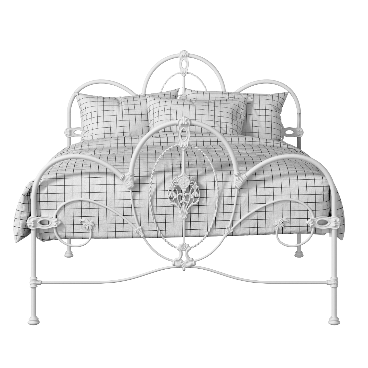 Ballina iron/metal bed in white