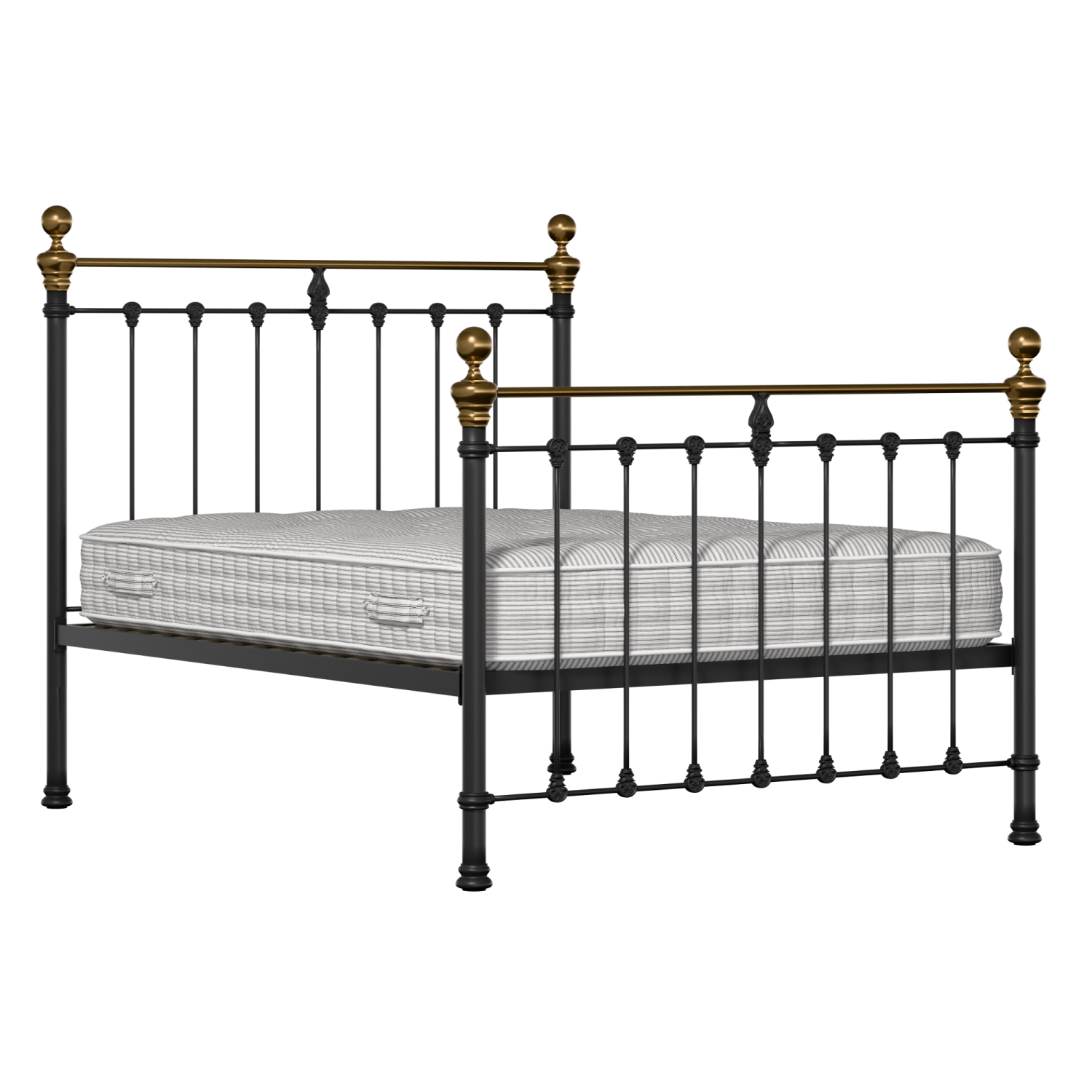 Hamilton iron/metal bed in black with Juno mattress