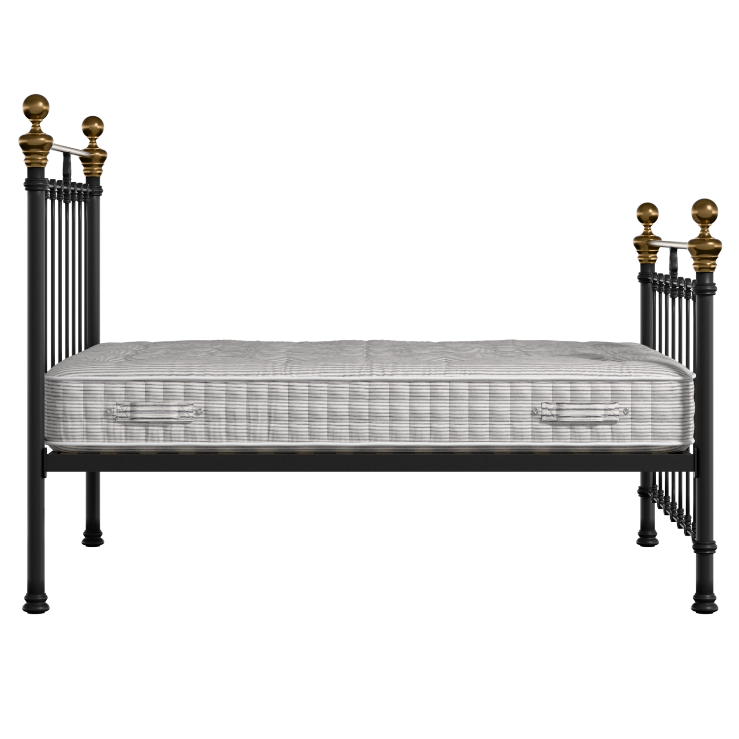 Hamilton iron/metal bed in black with Juno mattress