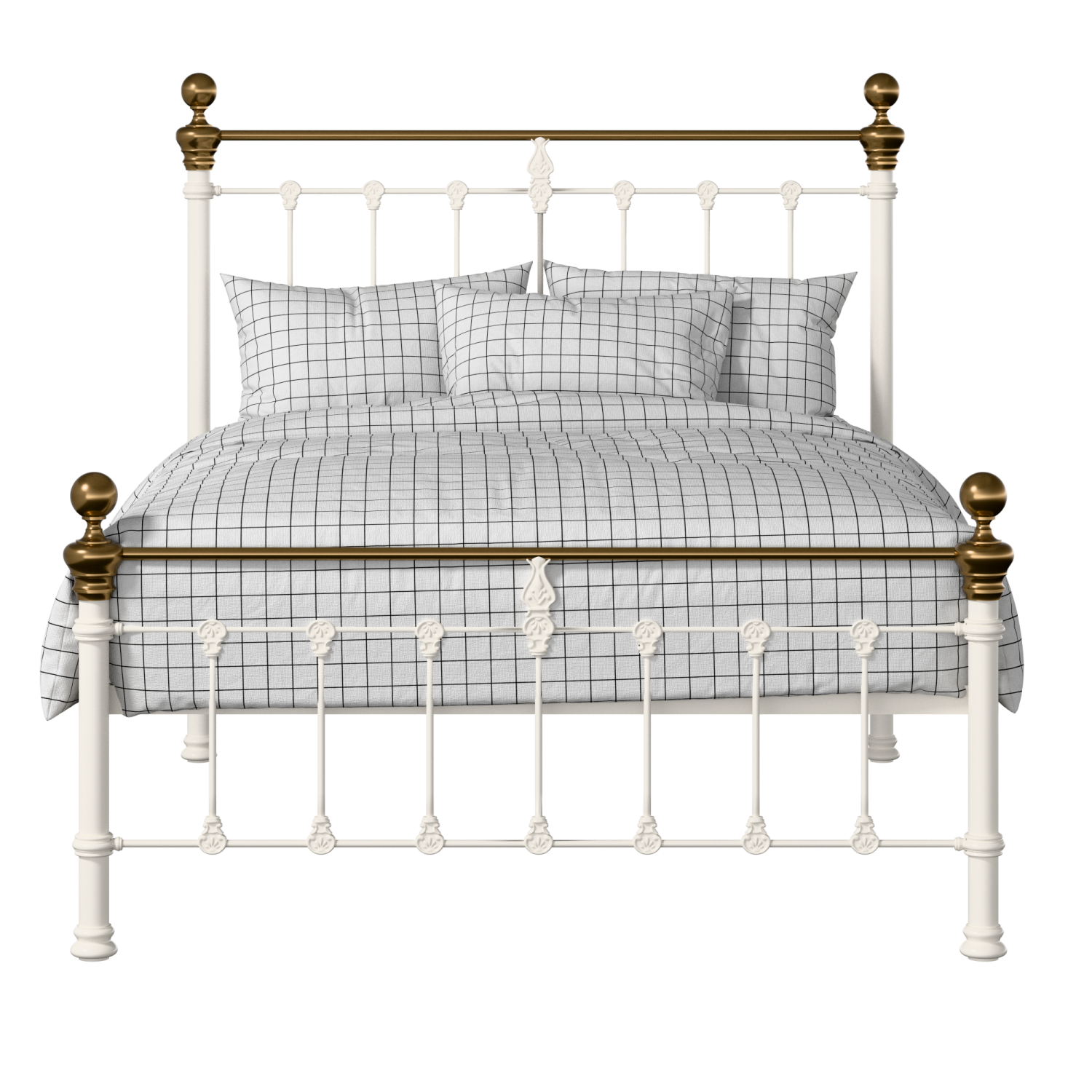 Hamilton Low Footend iron/metal bed in ivory