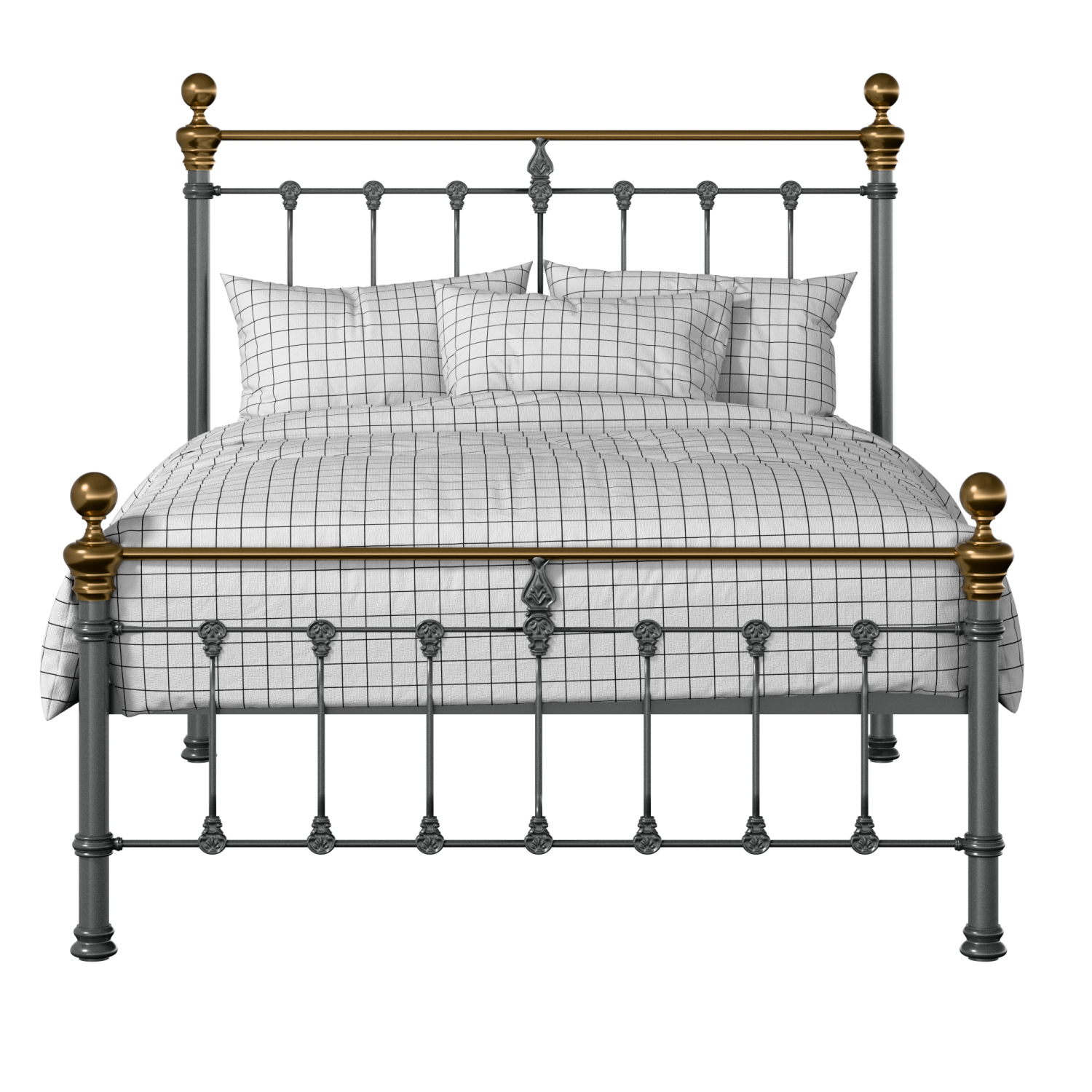 Hamilton Low Footend iron/metal bed in pewter