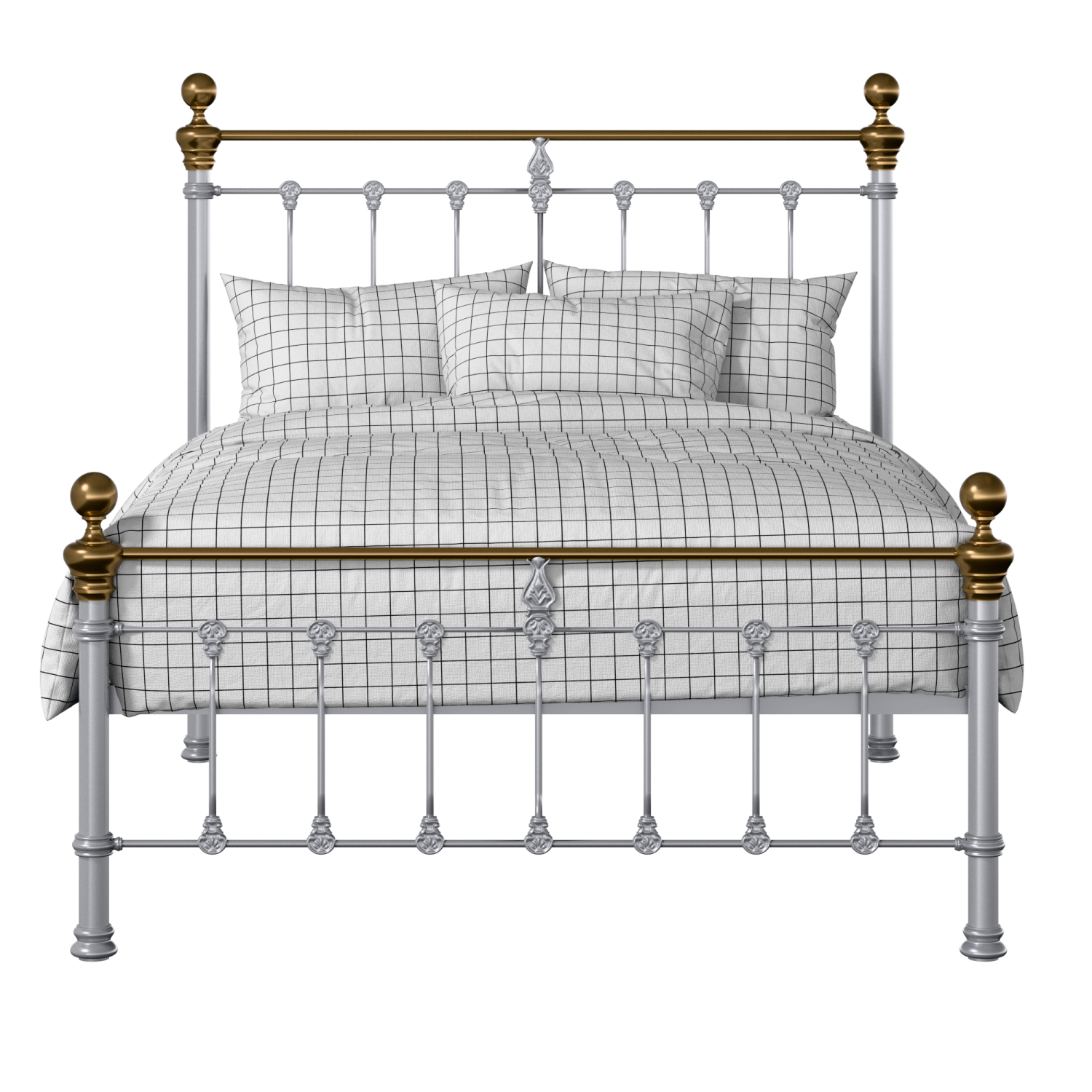 Hamilton Low Footend iron/metal bed in silver