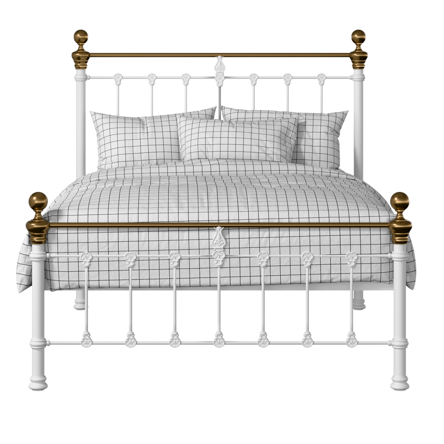 Hamilton Low Footend iron/metal bed in white