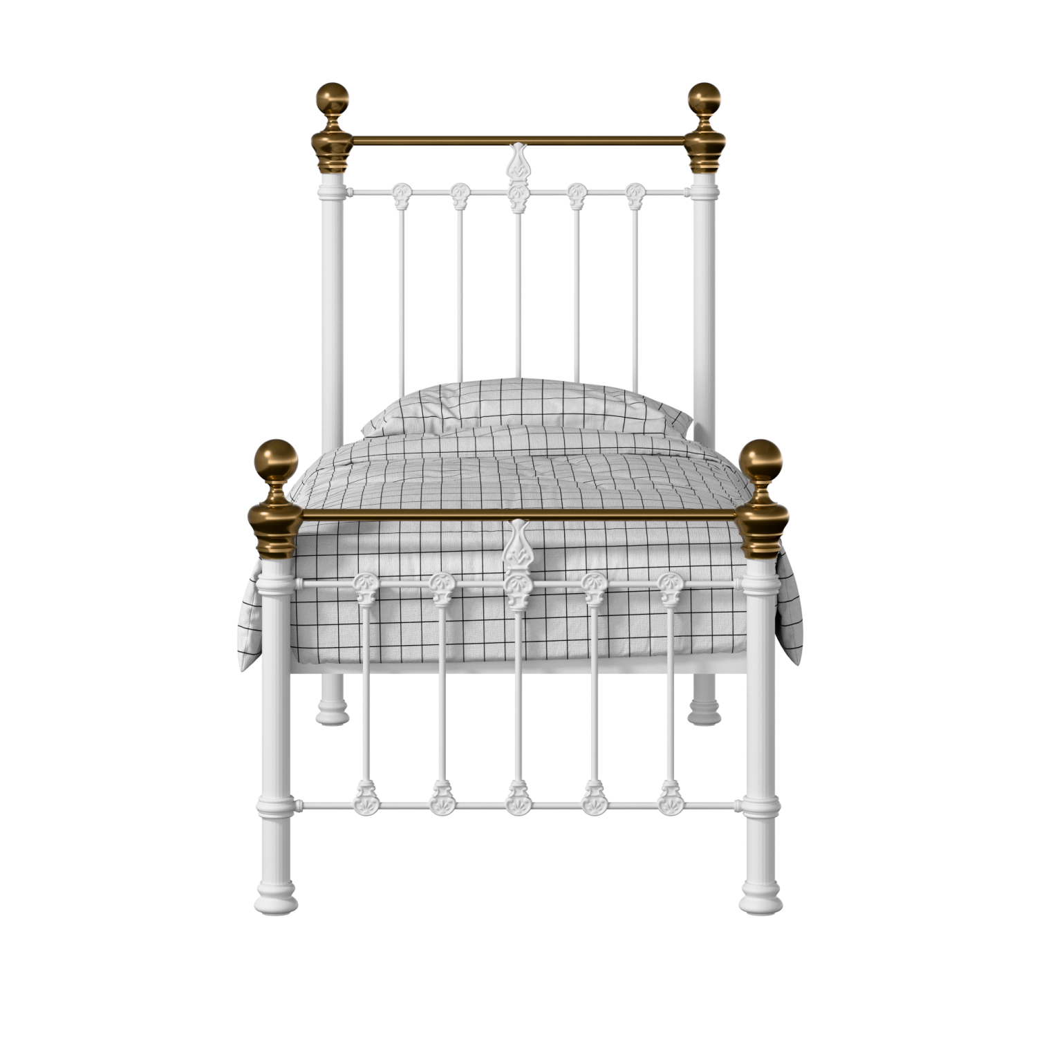 Hamilton Low Footend iron/metal single bed in white