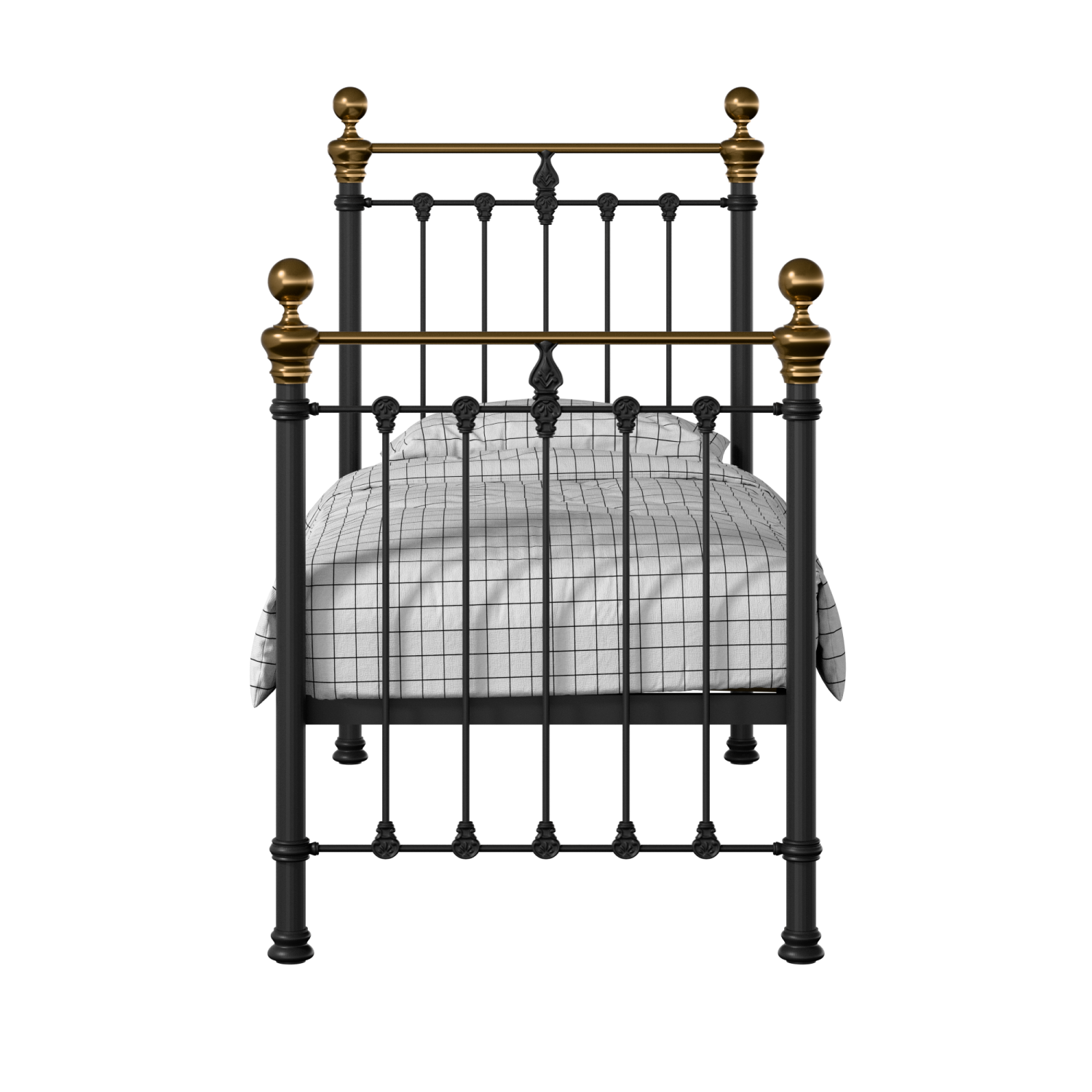 Hamilton iron/metal single bed in black