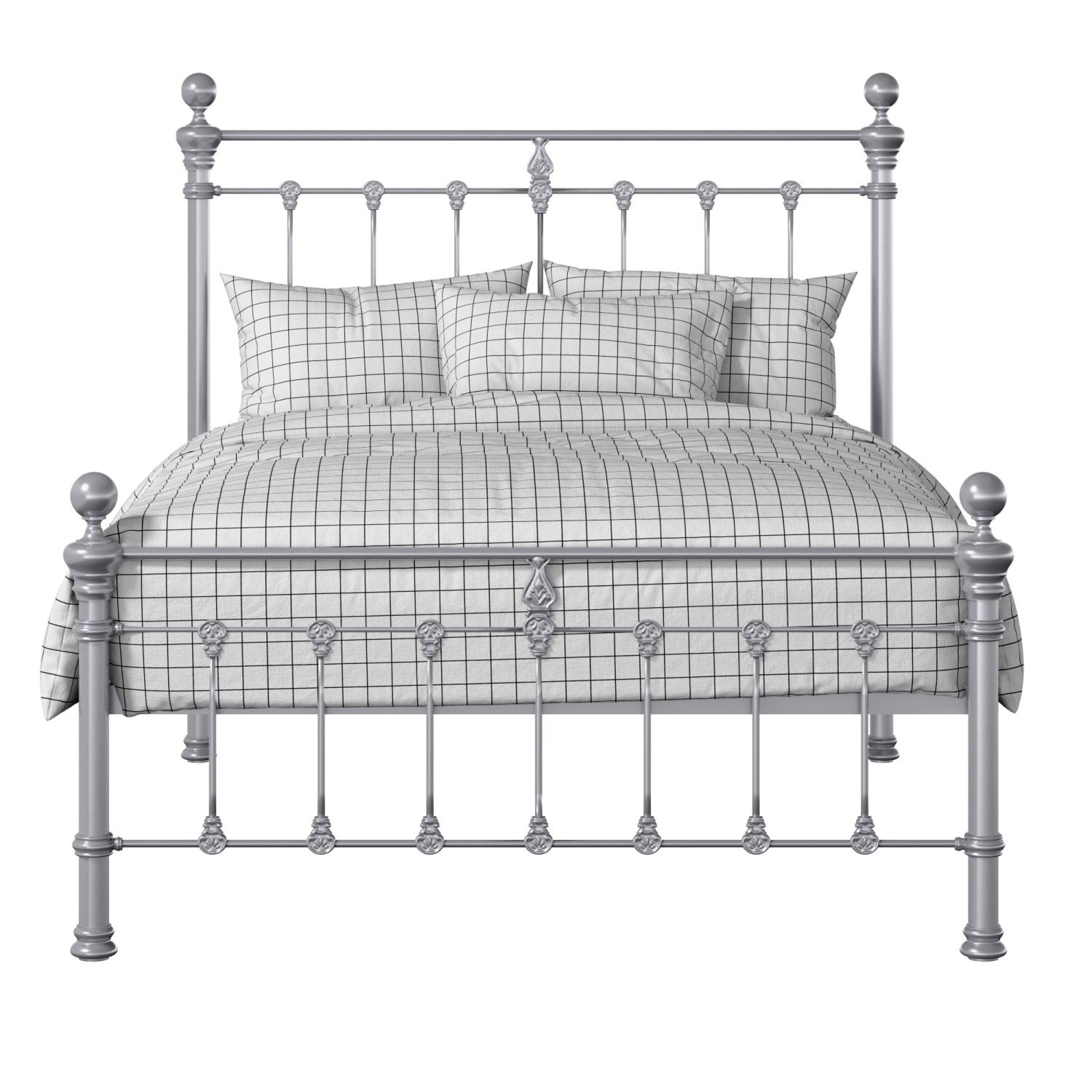 Hamilton Solo Low Footend iron/metal bed in silver