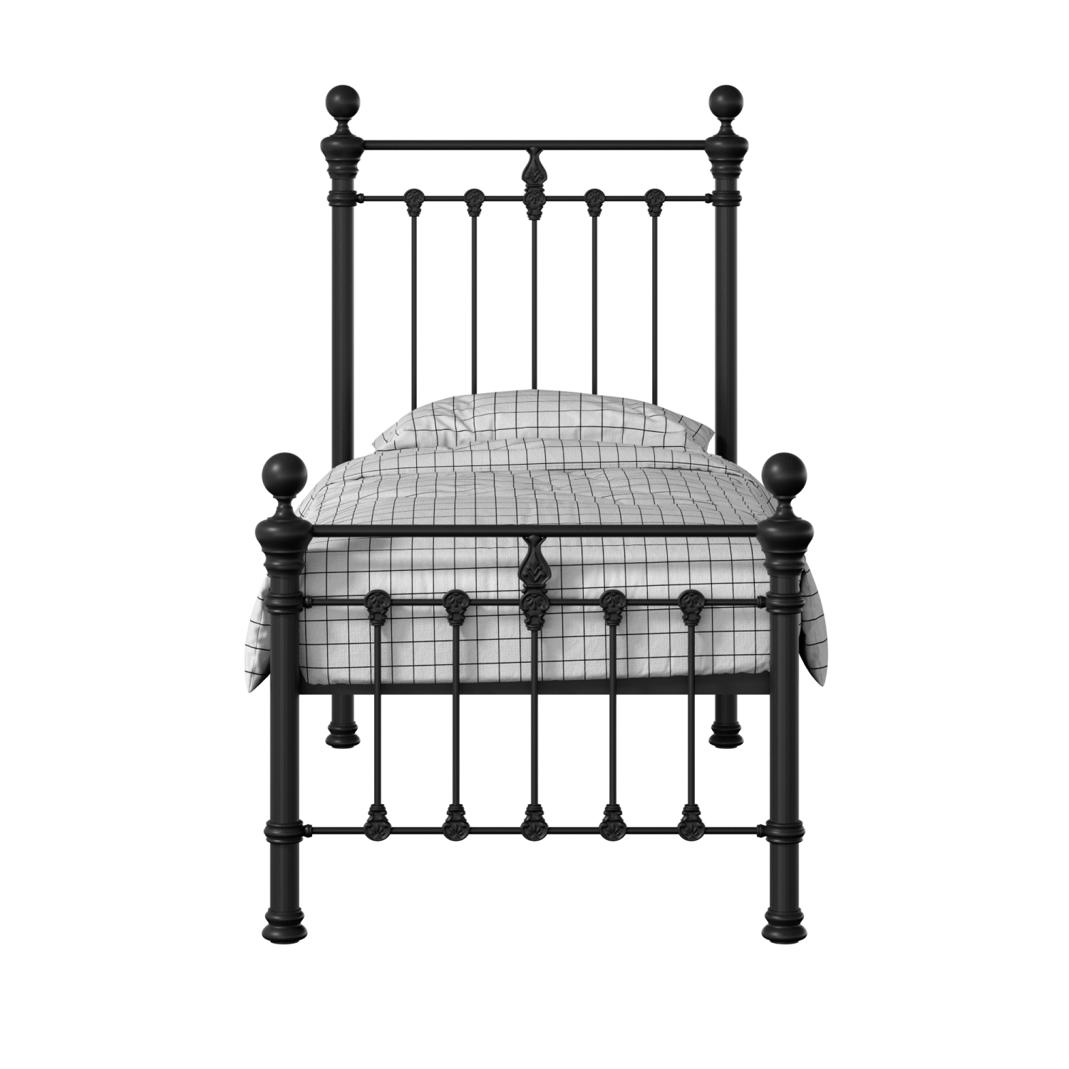 Hamilton Solo Low Footend iron/metal single bed in black