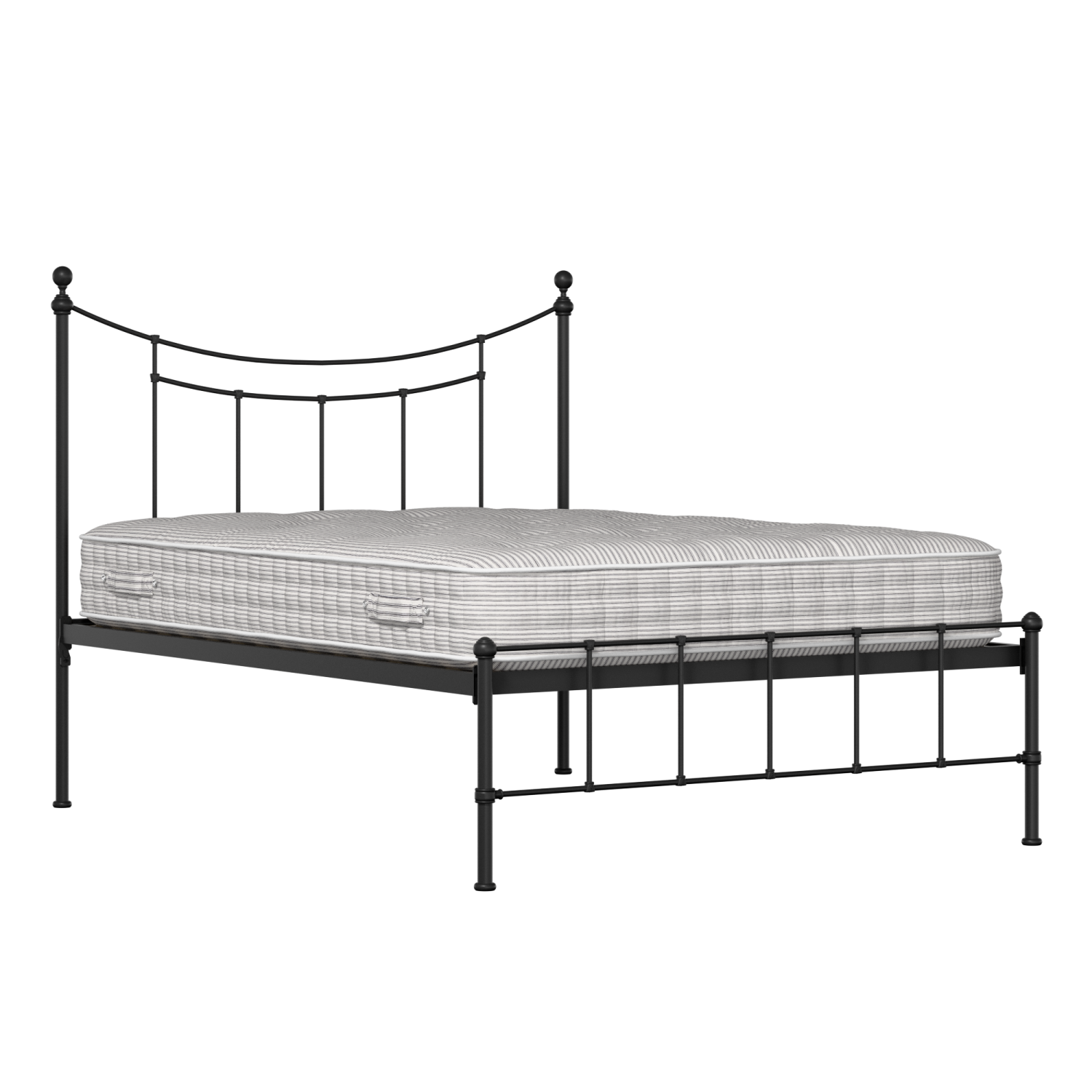 Isabelle metallbett in schwarz mit Juno matratze
