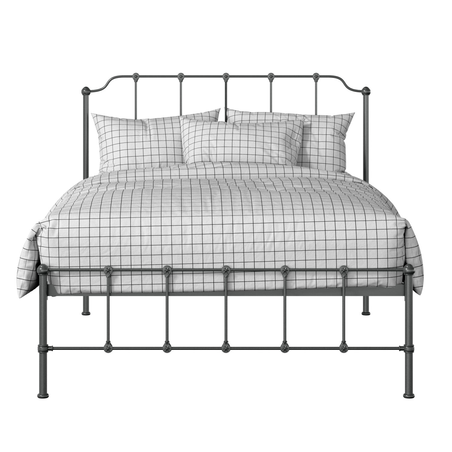 Julia iron/metal bed in pewter