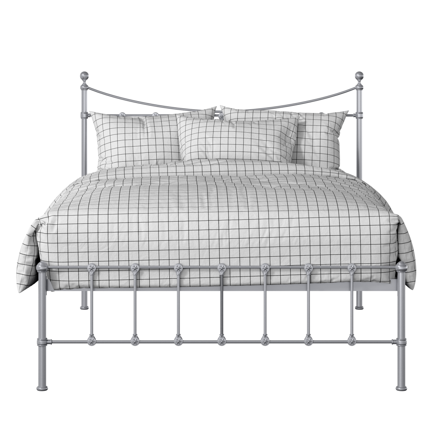 Olivia iron/metal bed in silver