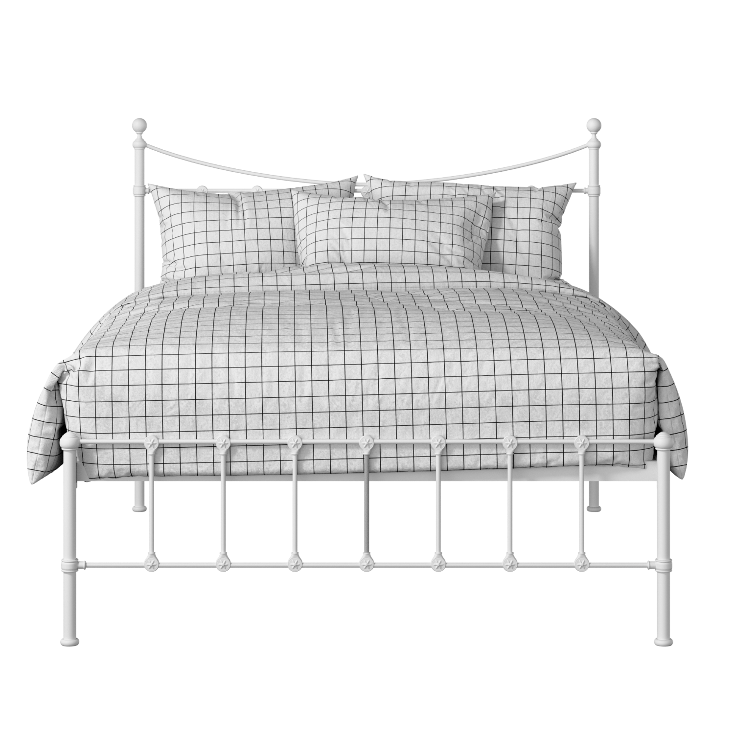 Olivia iron/metal bed in white