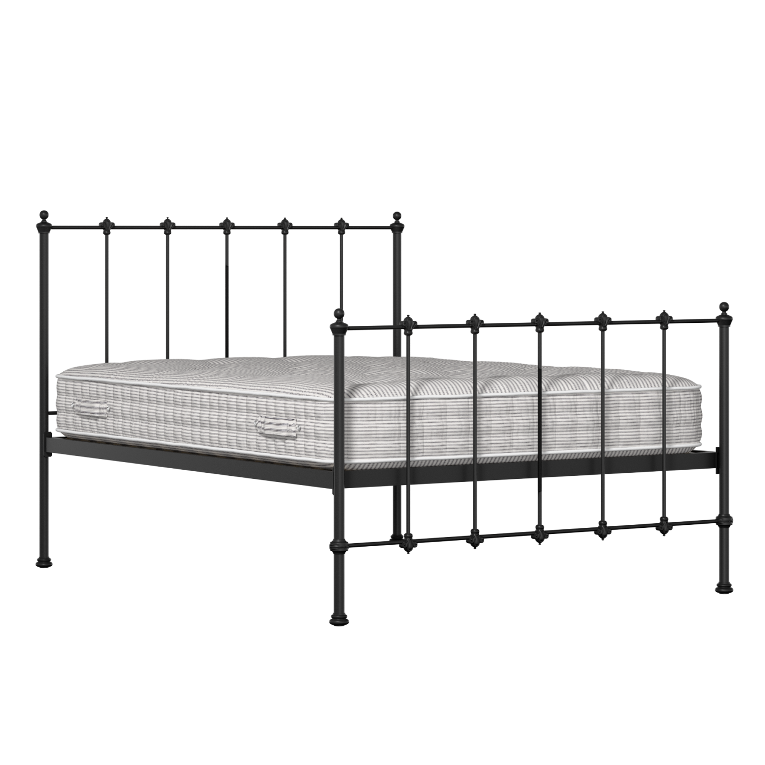 Paris lit en métal noir avec matelas