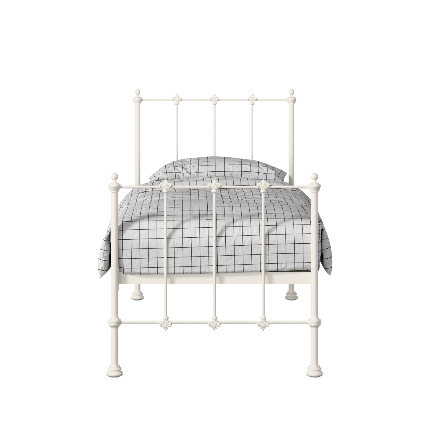 Paris lit simple en métal ivoire