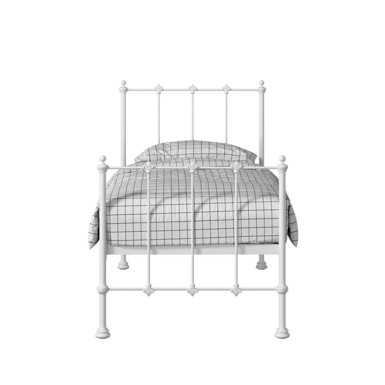 Paris lit simple en métal blanc