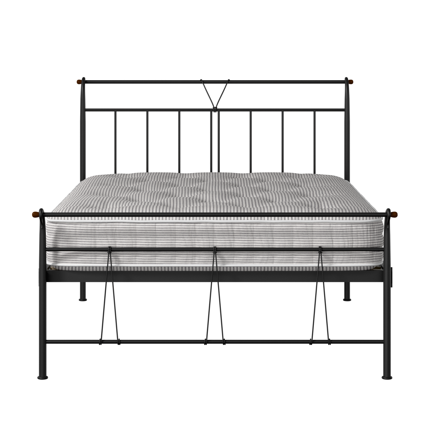 Pellini letto in ferro nero con materasso