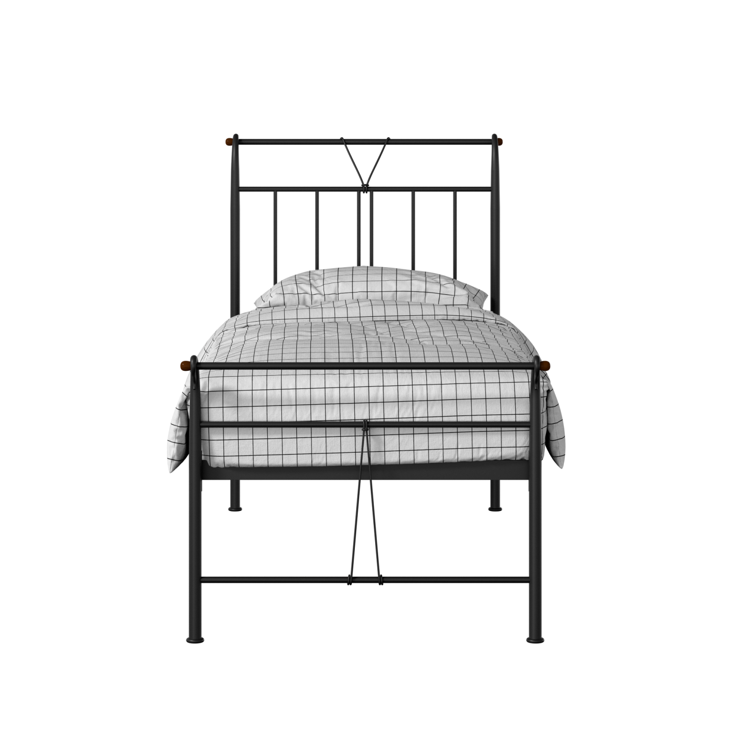 Pellini letto singolo in ferro nero