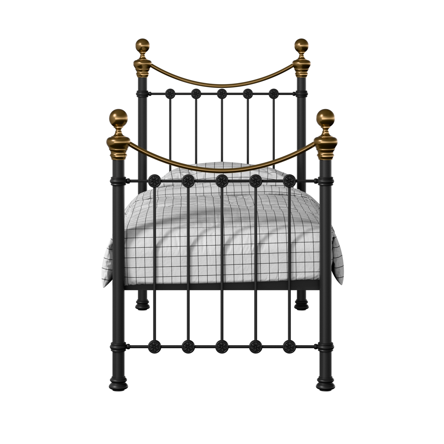 Selkirk lit simple en métal noir