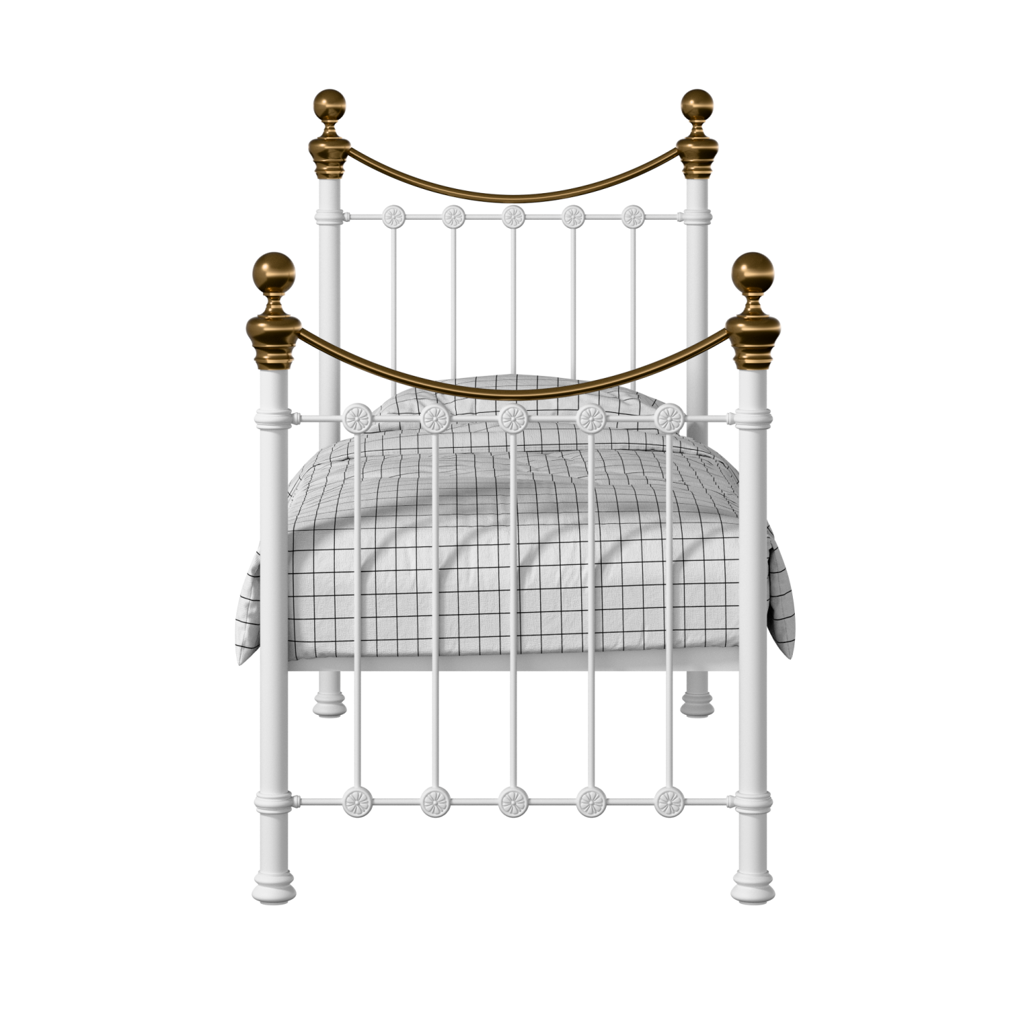 Selkirk lit simple en métal blanc