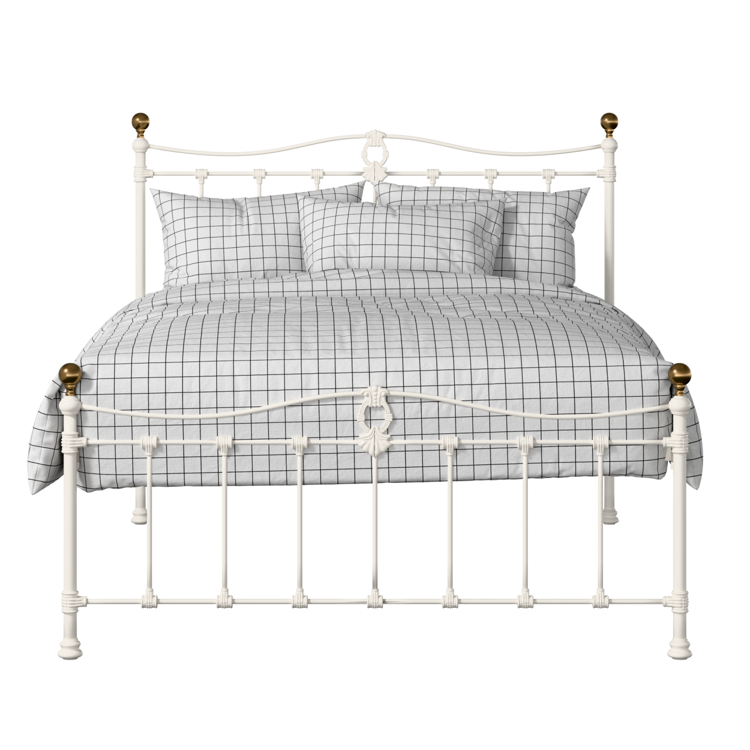 Tulsk Low Footend iron/metal bed in ivory