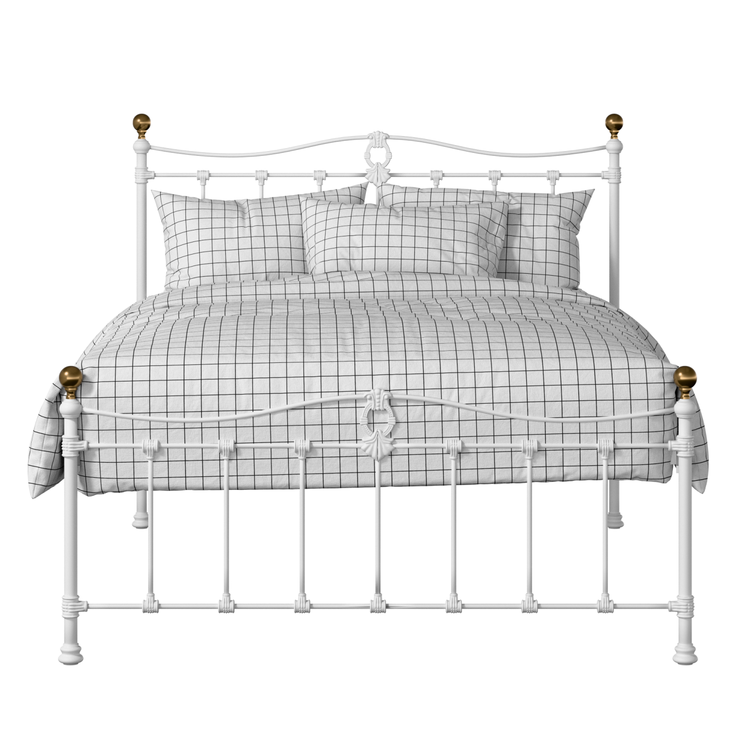 Tulsk Low Footend iron/metal bed in white