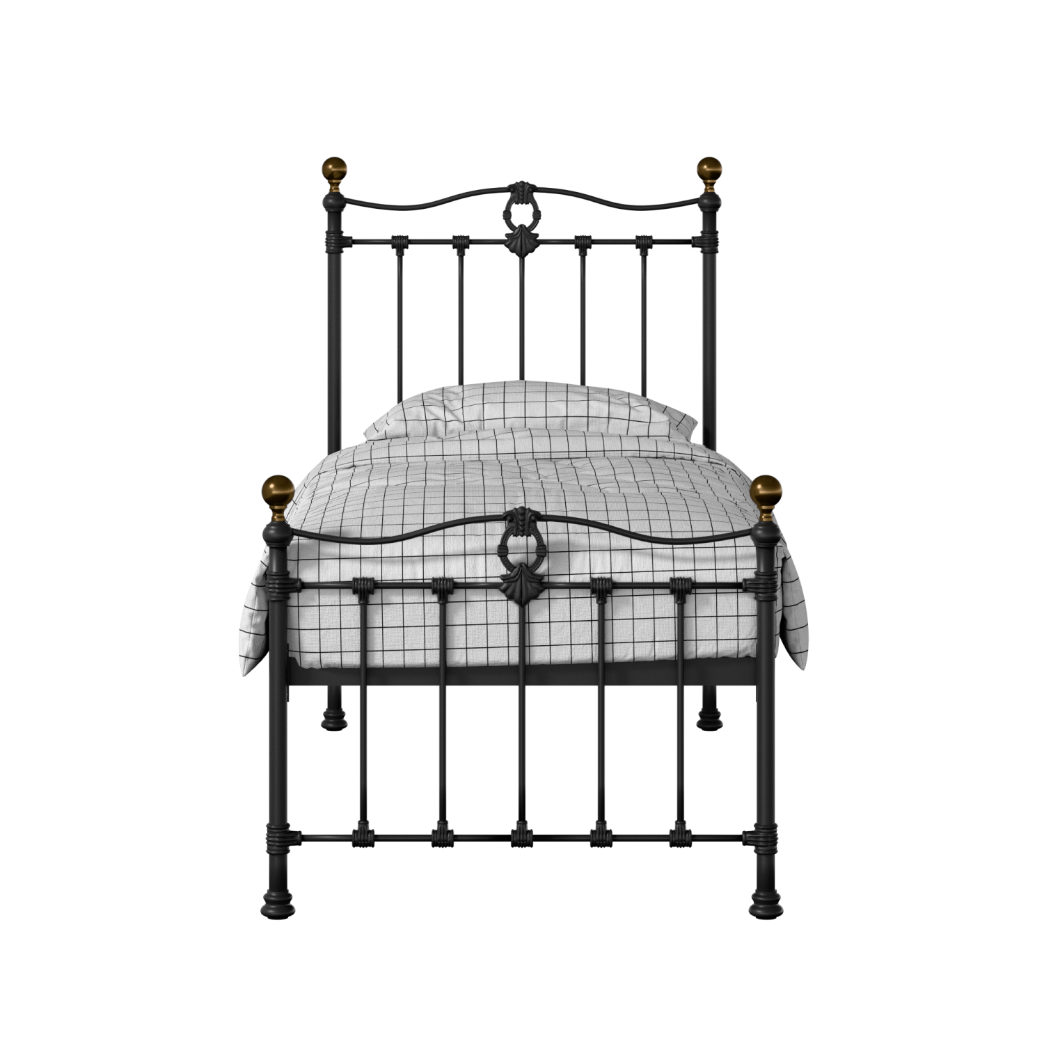 Tulsk Low Footend iron/metal single bed in black