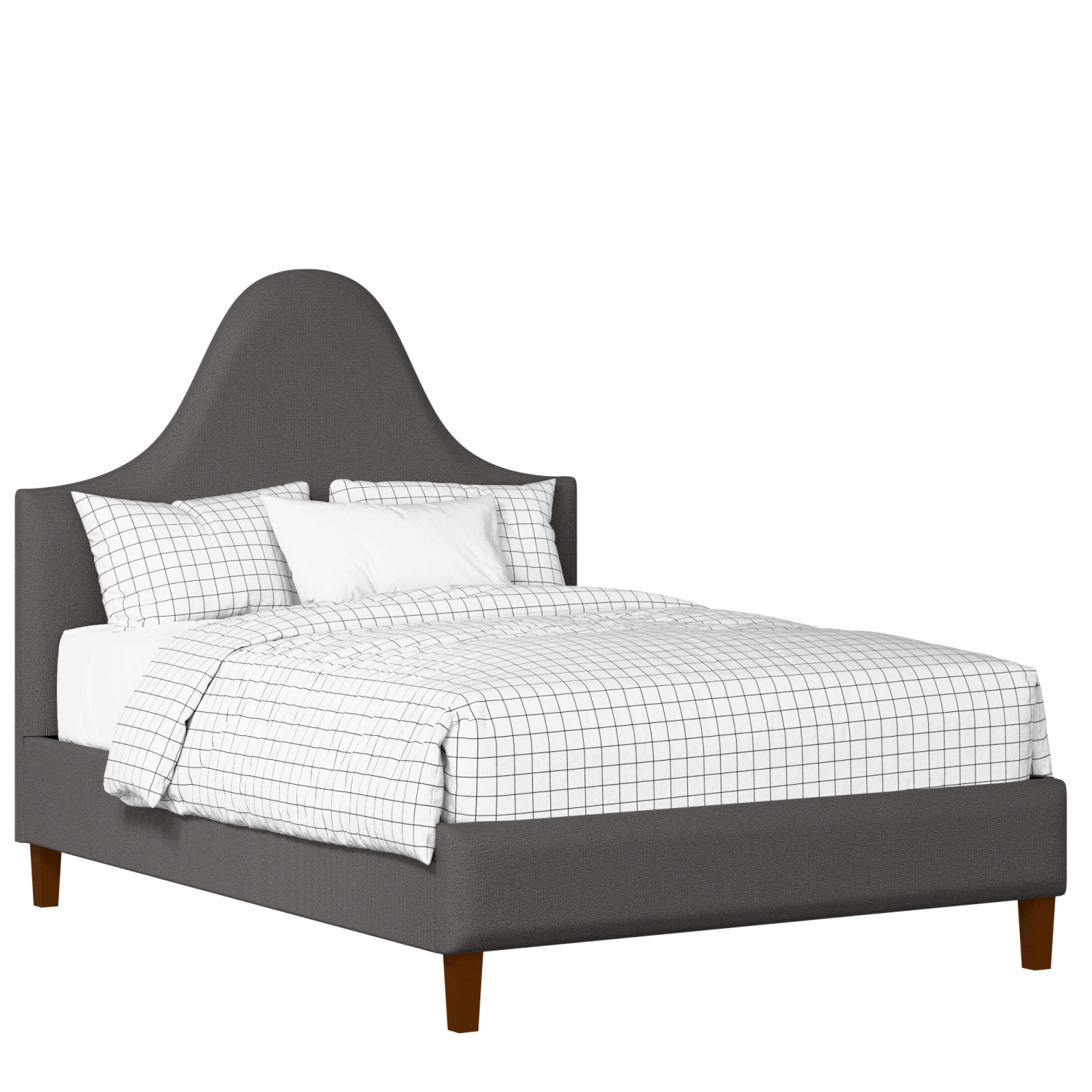 Beverley upholstered bed in iron fabric