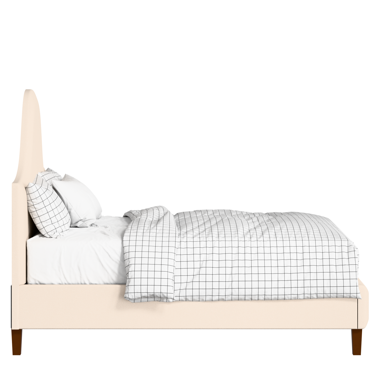 Beverley upholstered bed in Silver fabric with Juno mattress