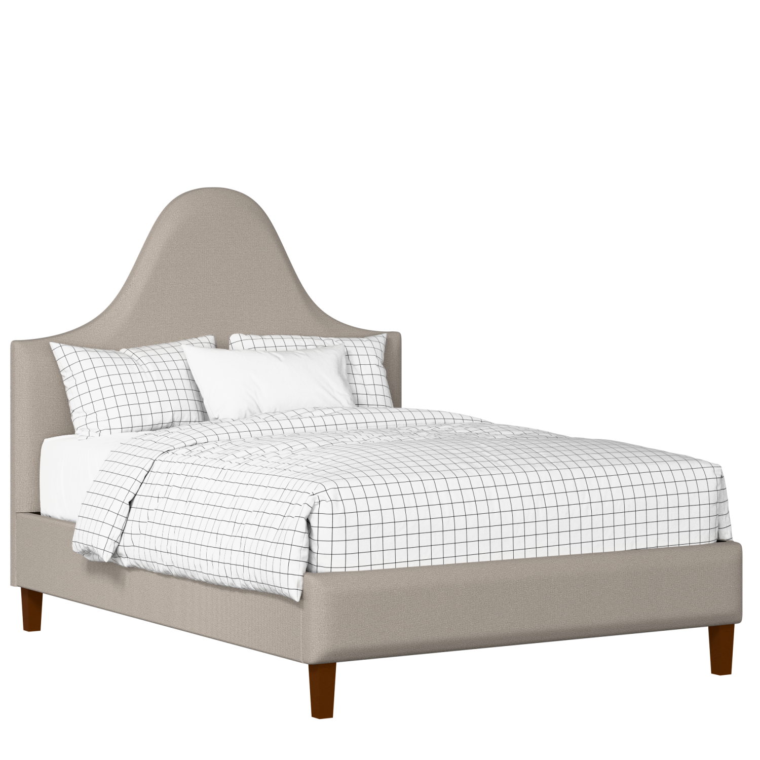 Beverley upholstered bed in storm grey fabric