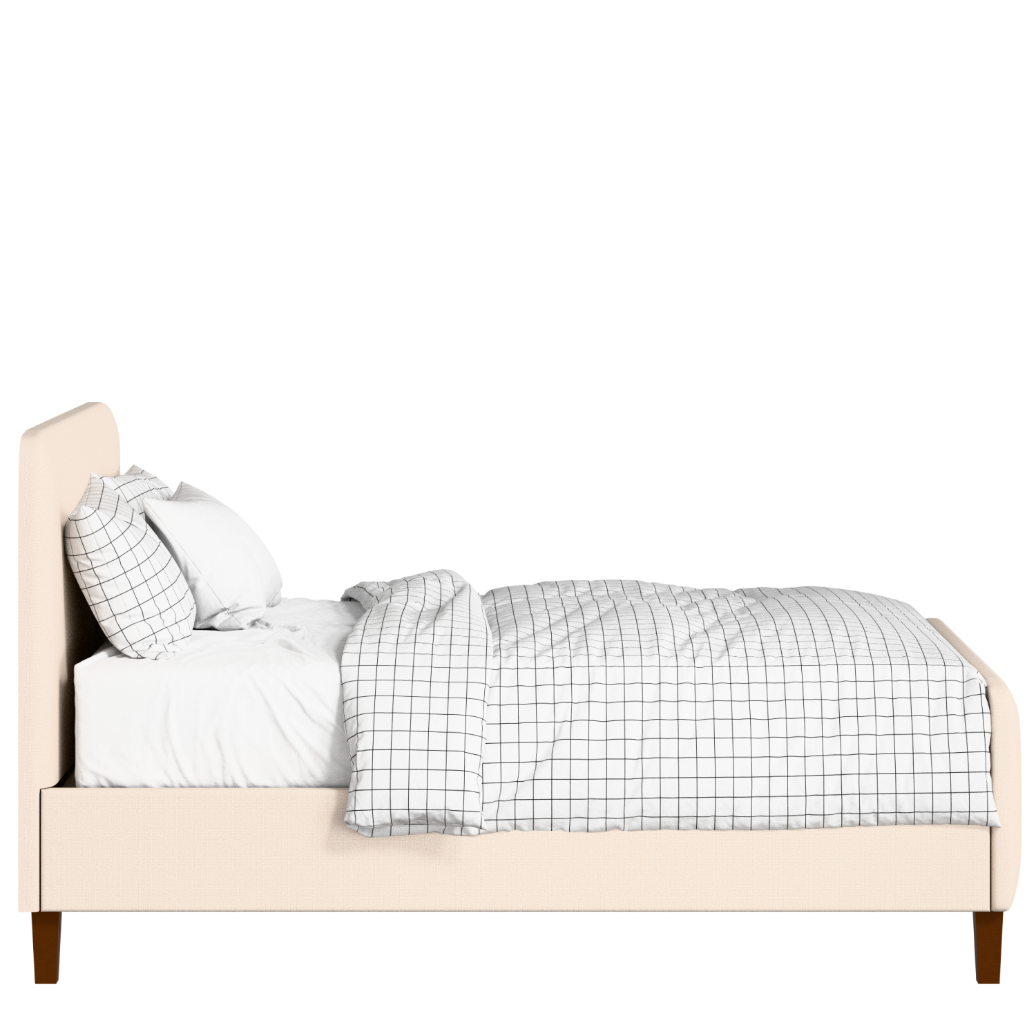 Broughton upholstered bed in Silver fabric with Juno mattress