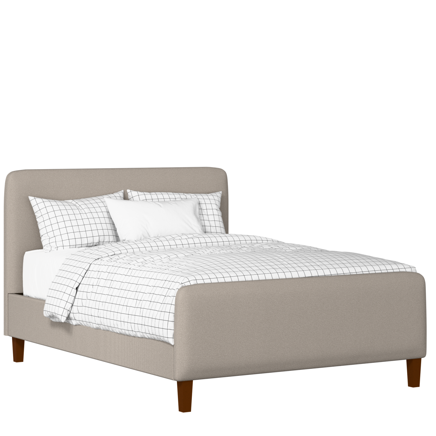 Broughton upholstered bed in storm grey fabric
