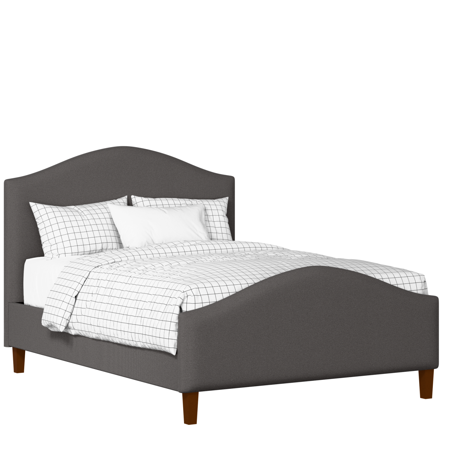 Burley upholstered bed in iron fabric