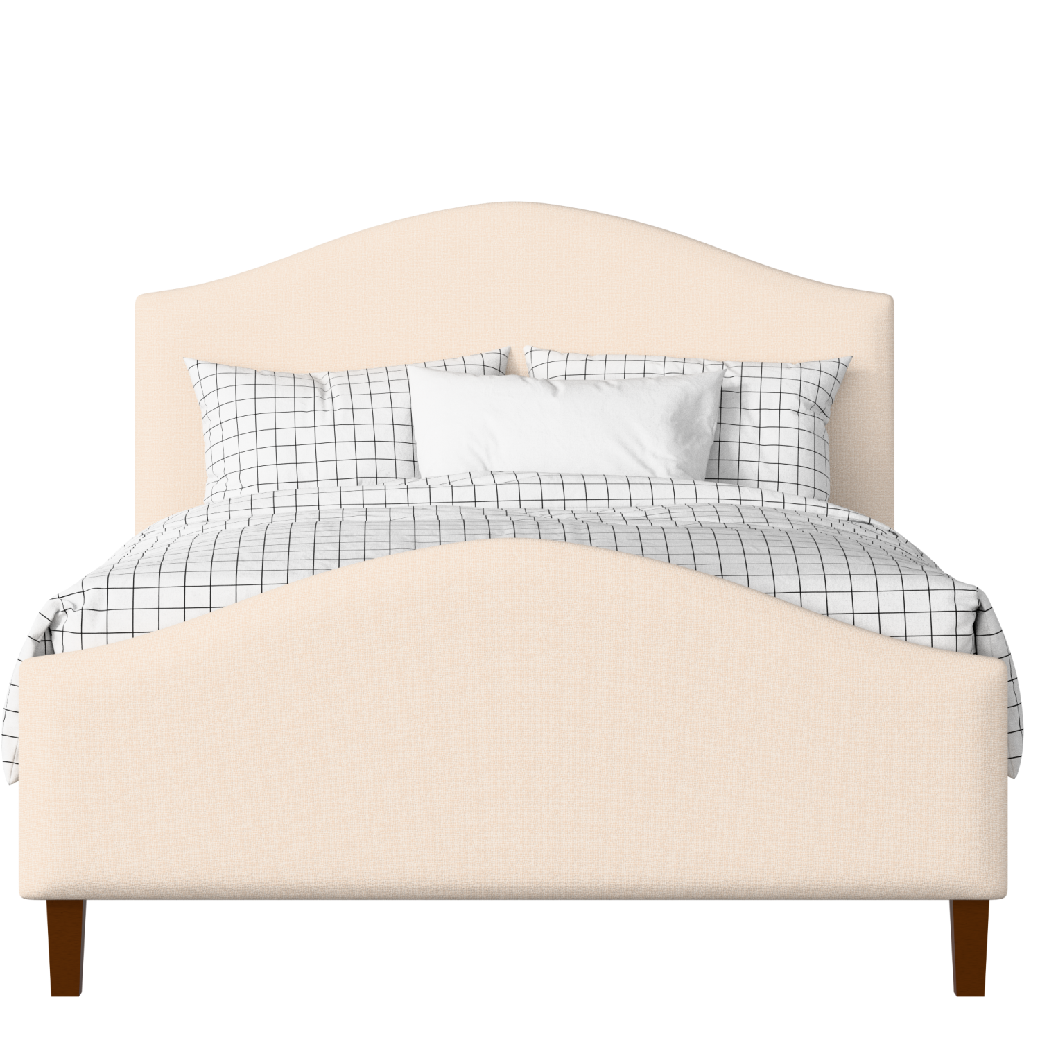 Burley upholstered bed in Silver fabric