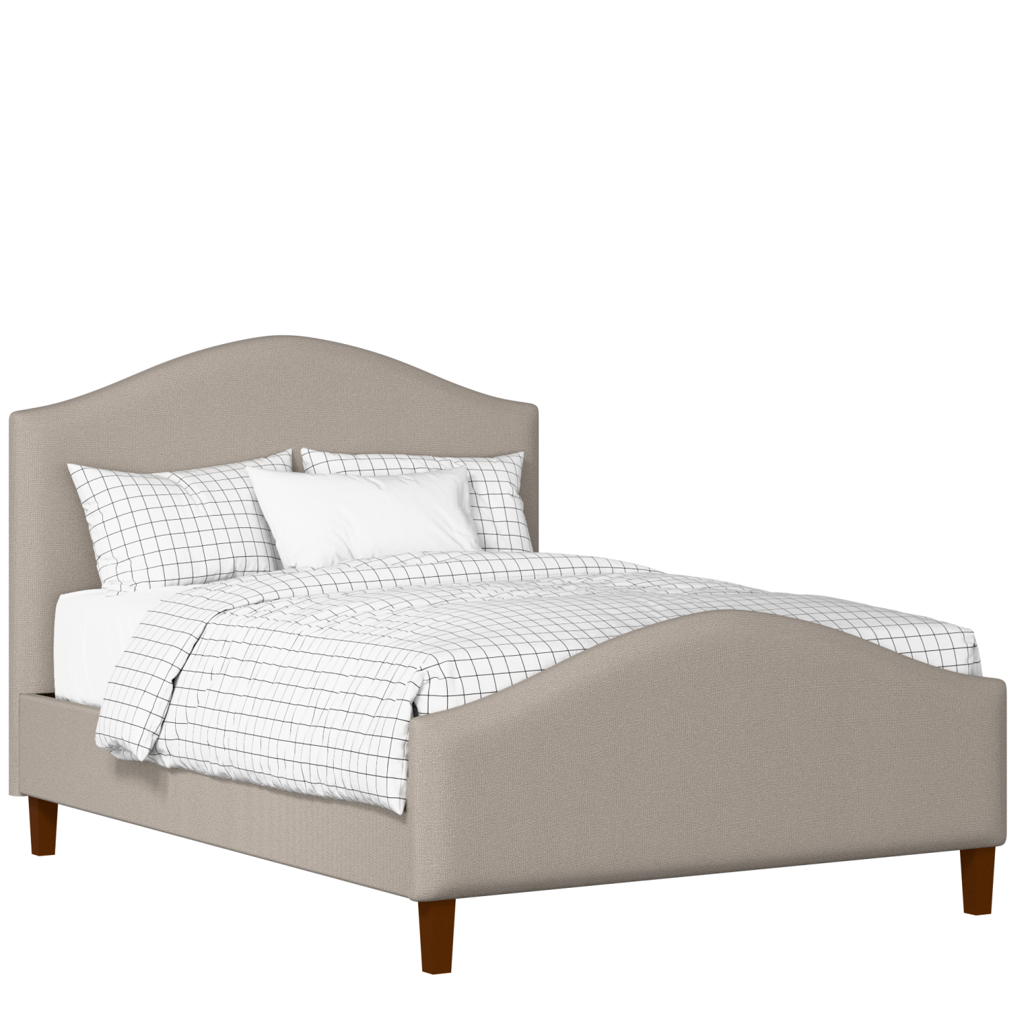 Burley upholstered bed in storm grey fabric