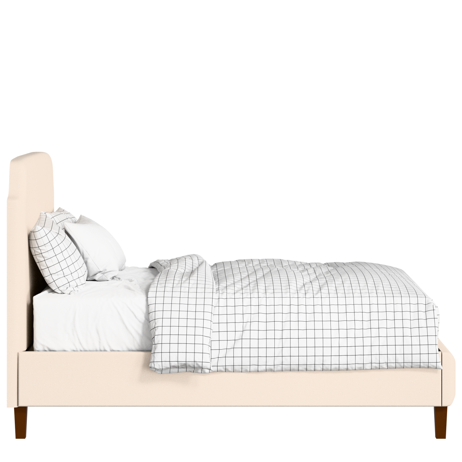 Charing Slim upholstered bed in Silver fabric with Juno mattress