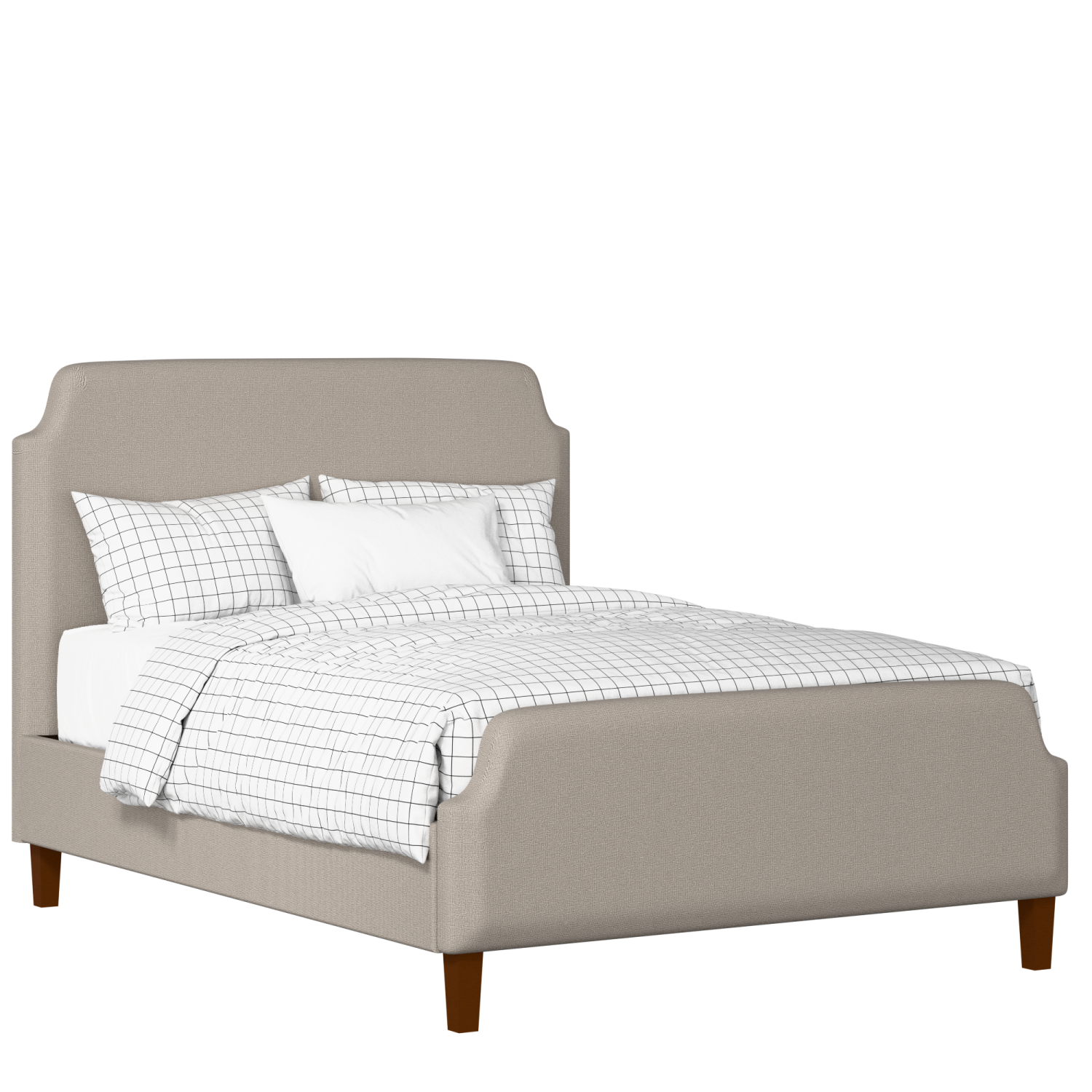 Charing upholstered bed in storm grey fabric