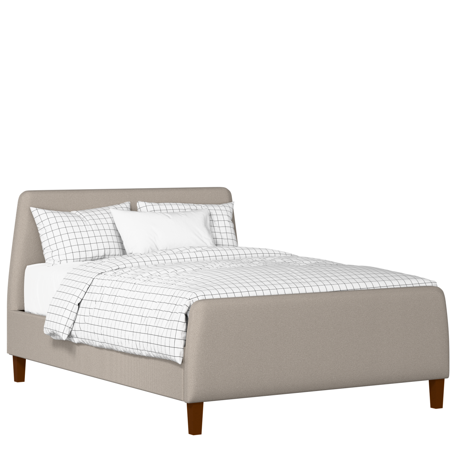 Hanwell upholstered bed in storm grey fabric